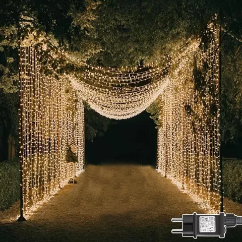 Dekofun Tenda Luminosa Luci Natale 300 LEDs 3x3 m  